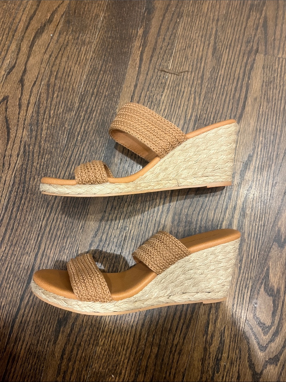 Andre Assous Braided Tan Slide Mules - Picture 2 of 8